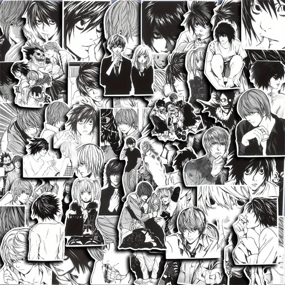 60 PCS Death Note Japanese Anime Stickers – Reusable