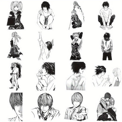 60 PCS Death Note Japanese Anime Stickers – Reusable
