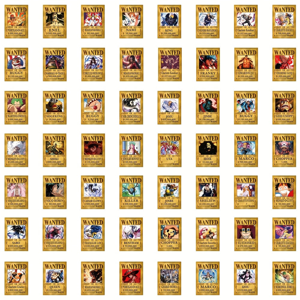 55 PCS One Piece Luffy Stickers – Creative Self-Adhesive PVC Stickers