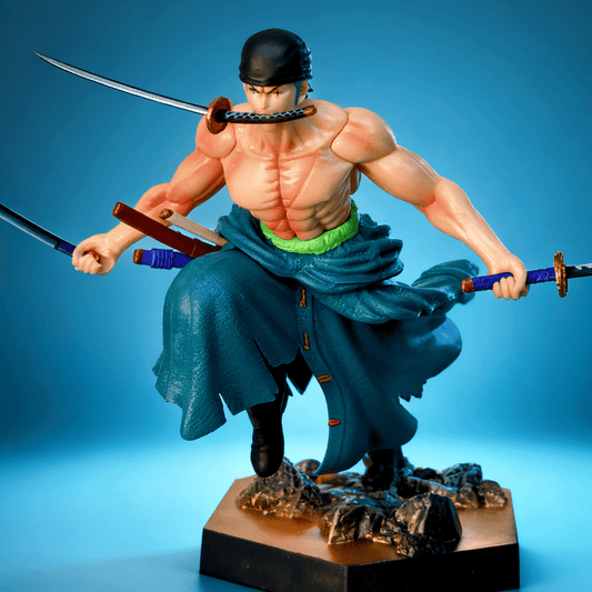One Piece Short-Haired Three-Sword Character Figure – PVC Collectible
