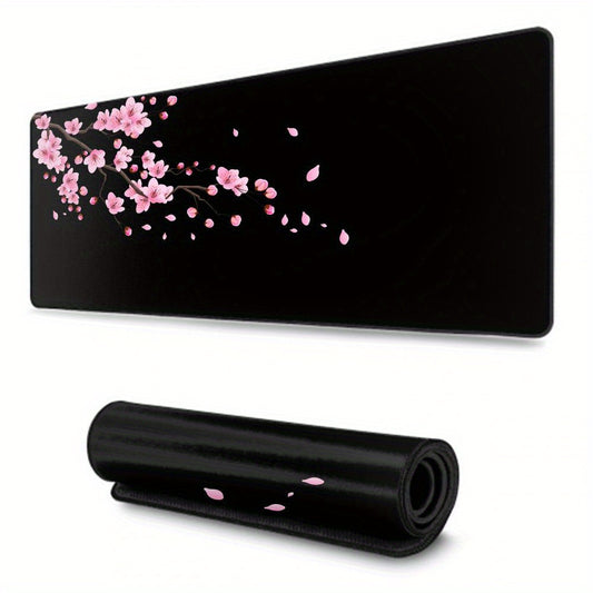 XXL Gradient Peach Blossom Gaming Mouse Pad – Large Extended Non-Slip Desk Mat