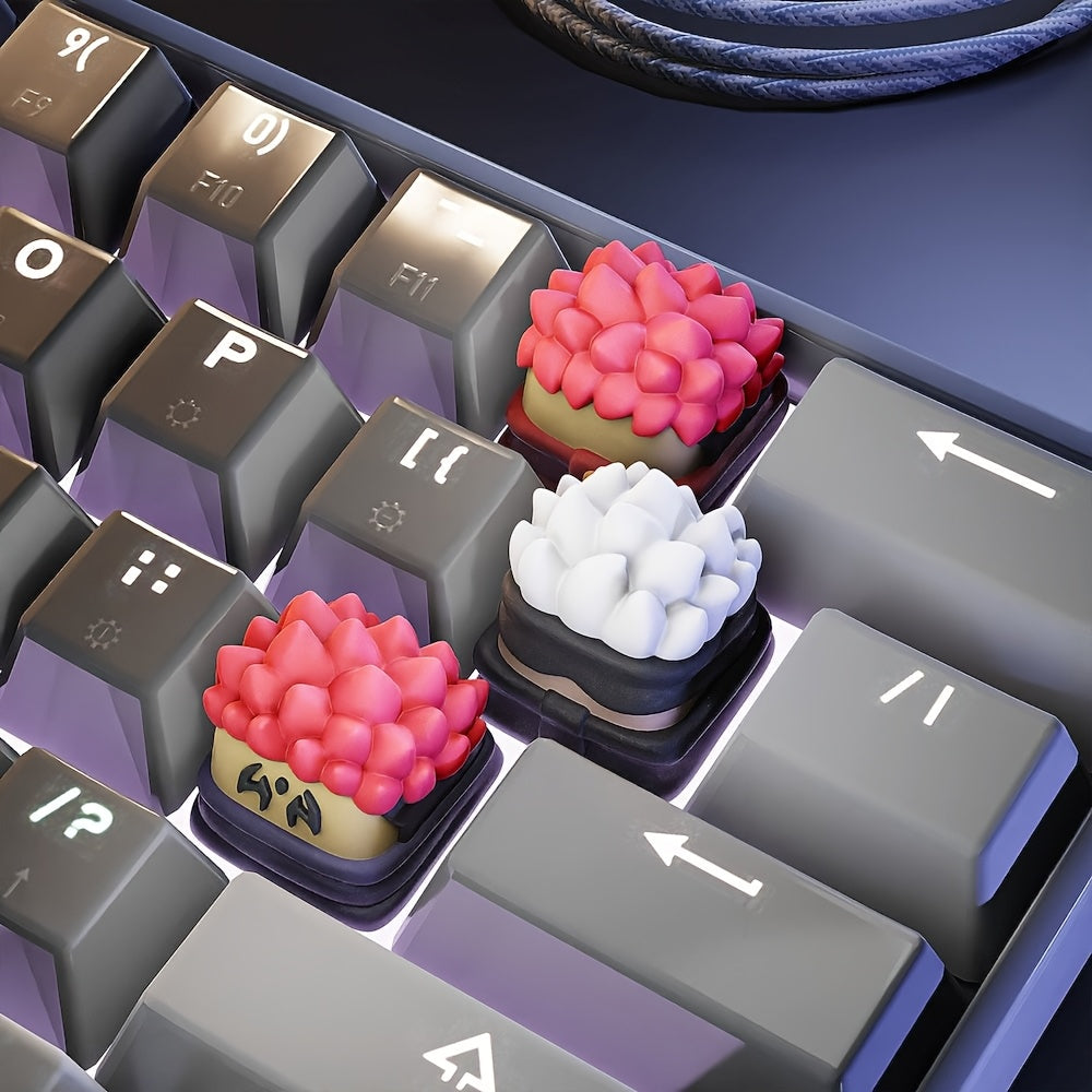 Anime Keycaps Set – Gojo, Itadori & Sukuna, Pastel Pink